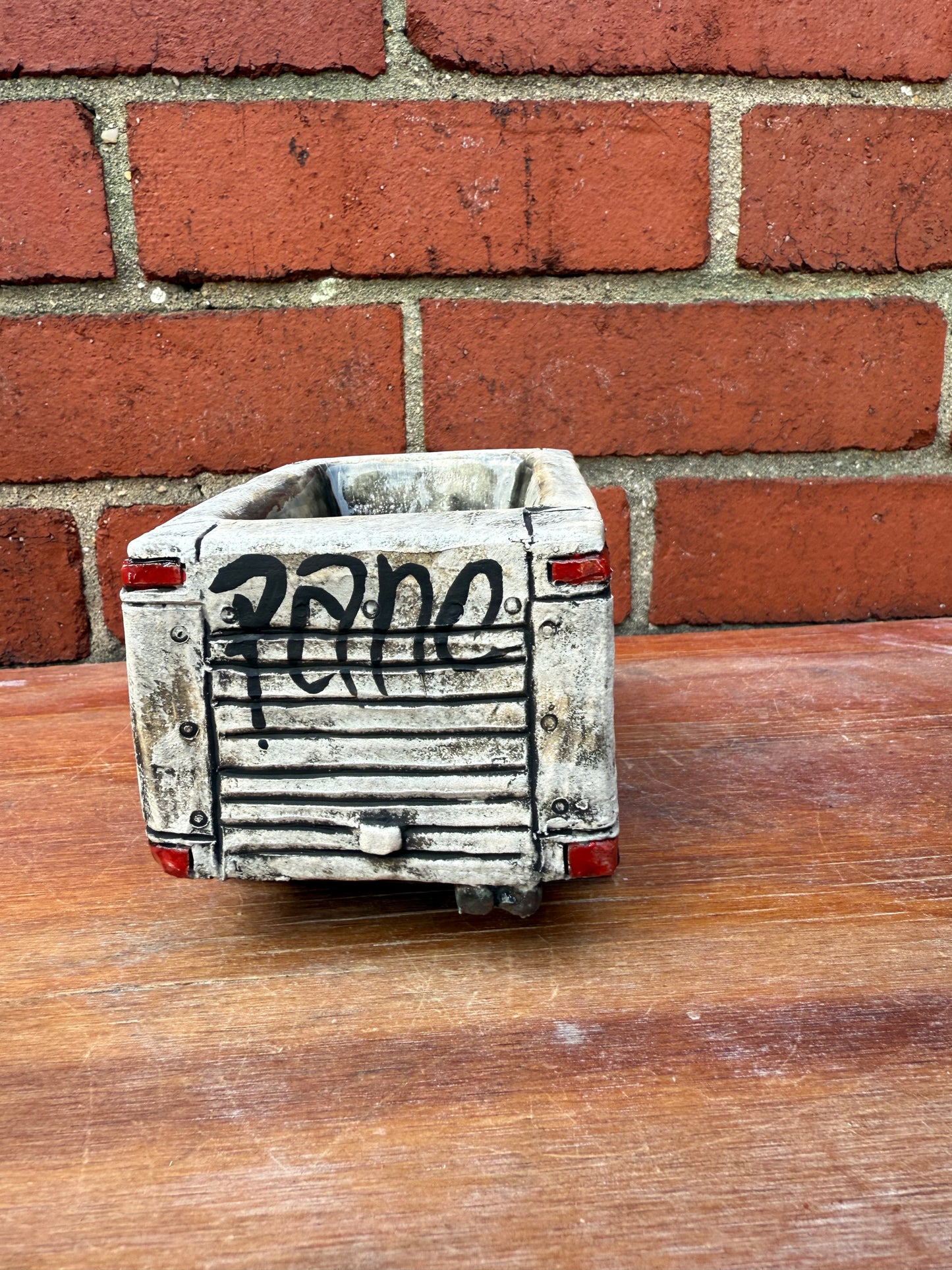 Mini hand painted ceramic truck