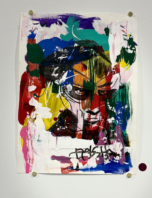 MF DOOM painting 11x15 on canvas paper